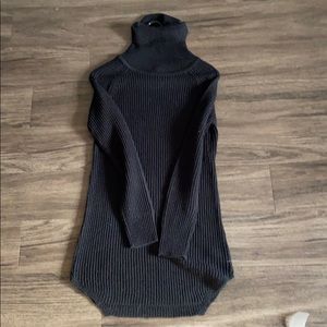 Oversized black turtleneck